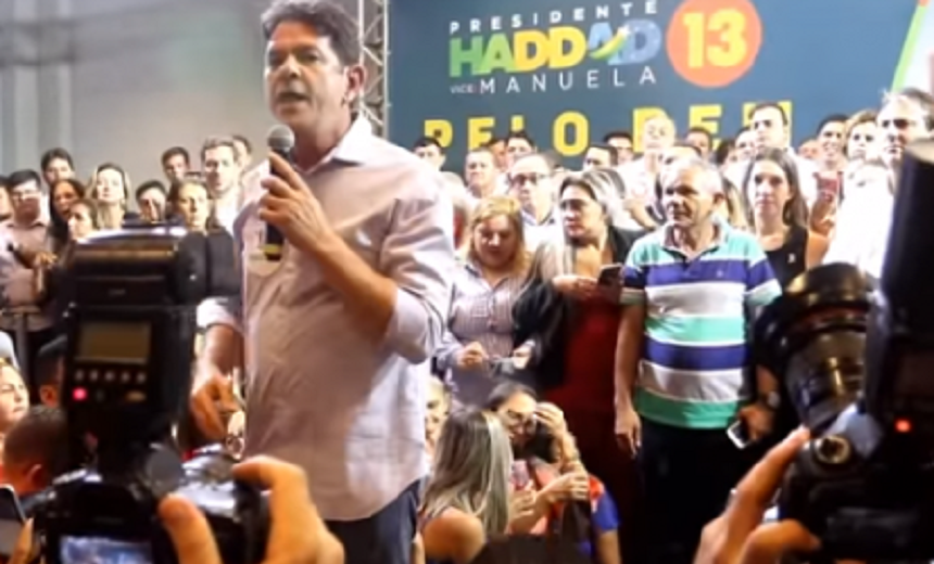 Irmão de Ciro, Cid Gomes diz que PT vai perder eleições em ato pró-Haddad; veja vídeo