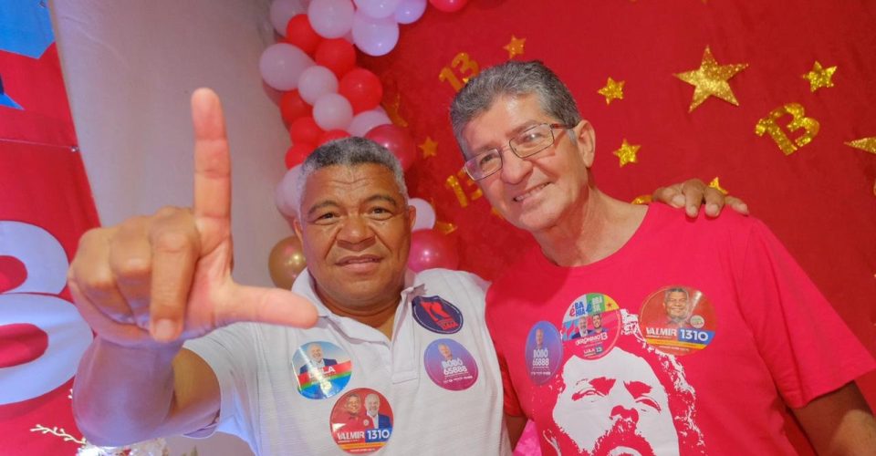 Em Senhor do Bonfim, Valmir e Brasileiro fortalecem parceria e reforçam campanha de Lula e Jerônimo