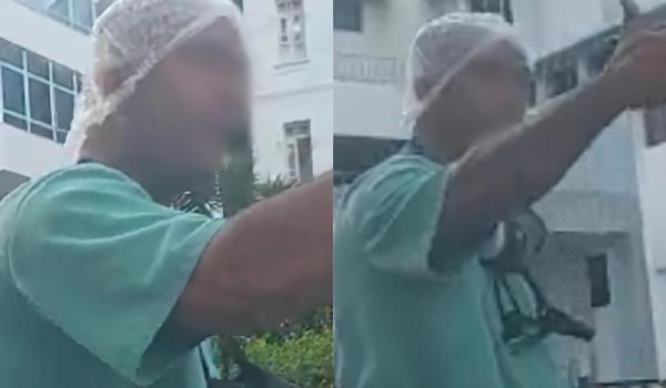 VÍDEO: funcionário de hospital é flagrado ameaçando segurança; 