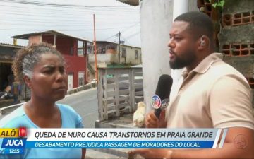 Alô Juca: queda de muro em Praia Grande causa transtornos aos moradores