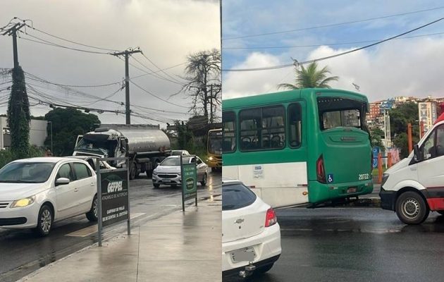 Colisão entre caminhão-tanque e ônibus deixa feridos na região do Largo do Retiro