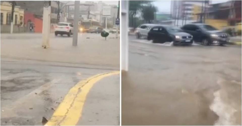 Cidades do Sul da Bahia ficam alagadas após madrugada de chuva
